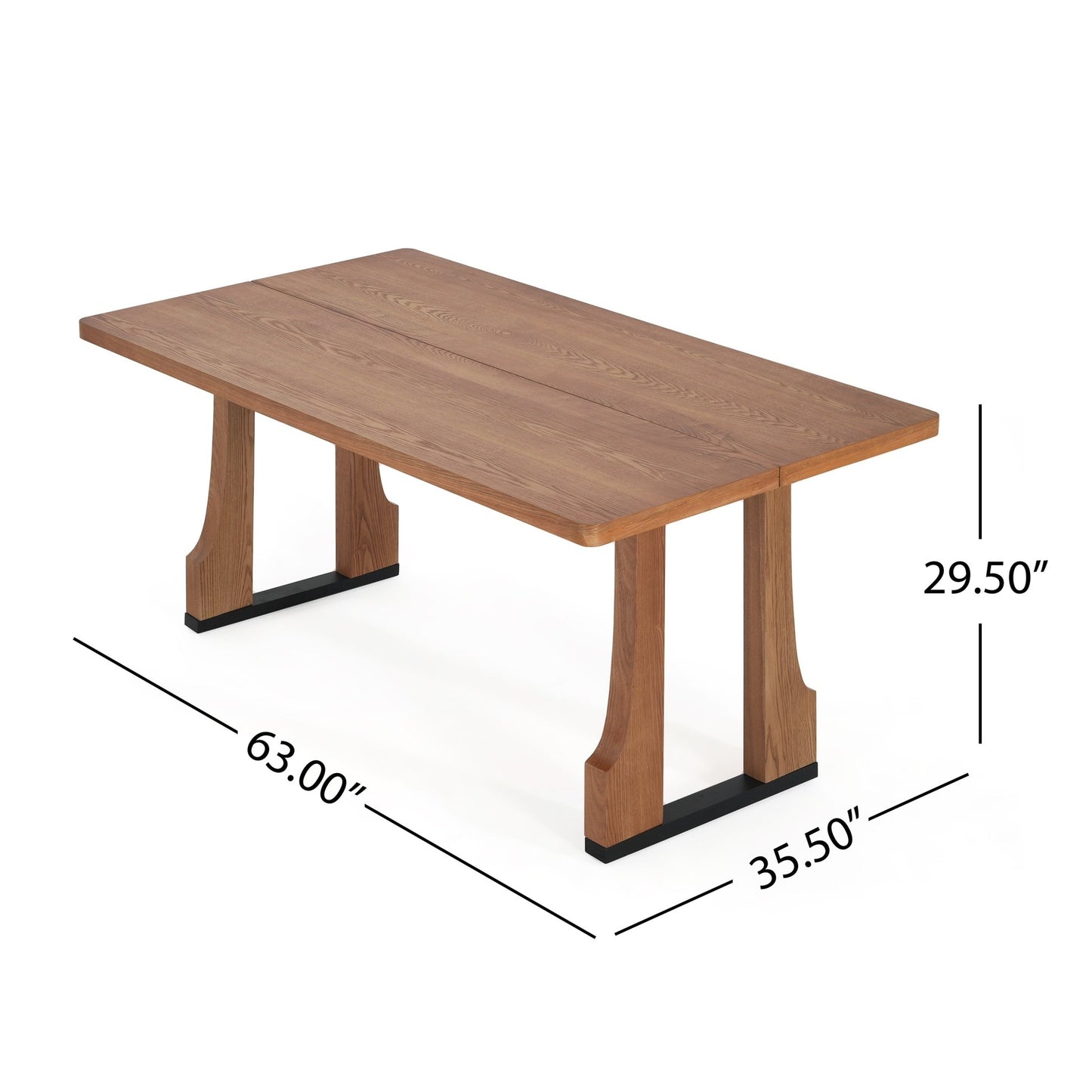 63' Rectangular Dining Table (Natural color) - 1st Choice Furniture Direct