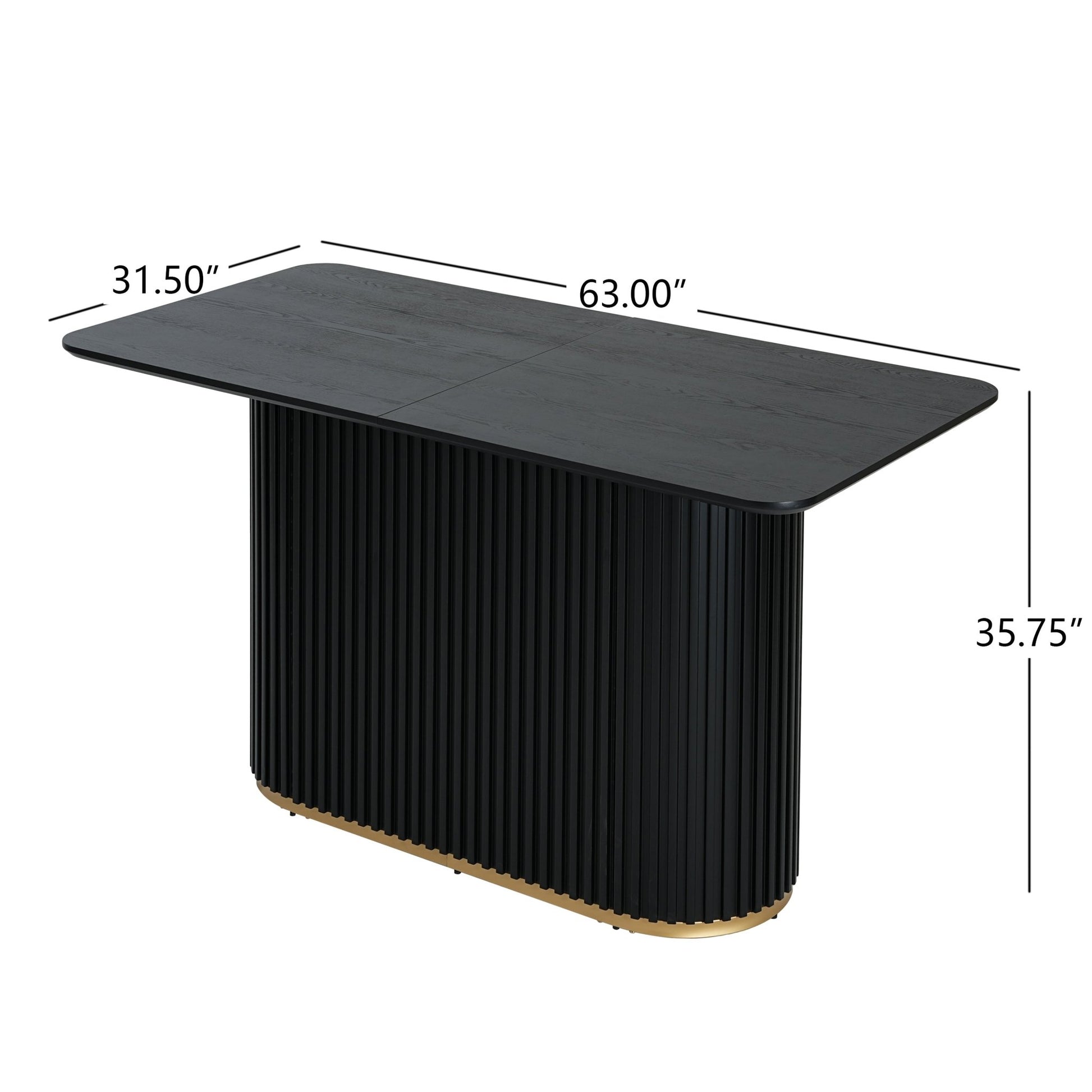 63.00'L Counter Table - Black - 1st Choice Furniture Direct
