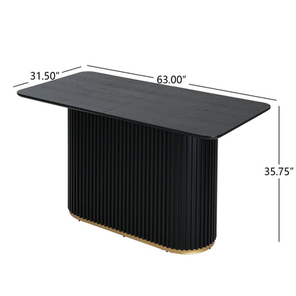 63.00'L Counter Table - Black - 1st Choice Furniture Direct