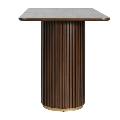 63.00'L Counter Table - Walnut - 1st Choice Furniture Direct