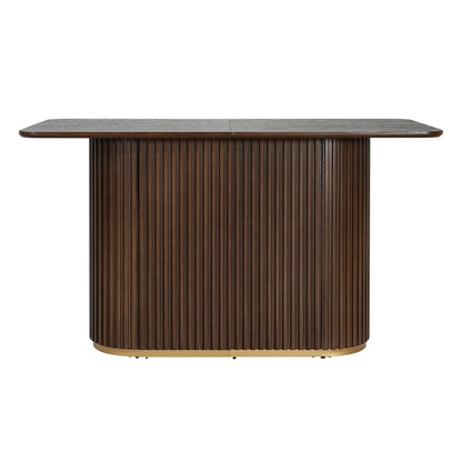 63.00'L Counter Table - Walnut - 1st Choice Furniture Direct