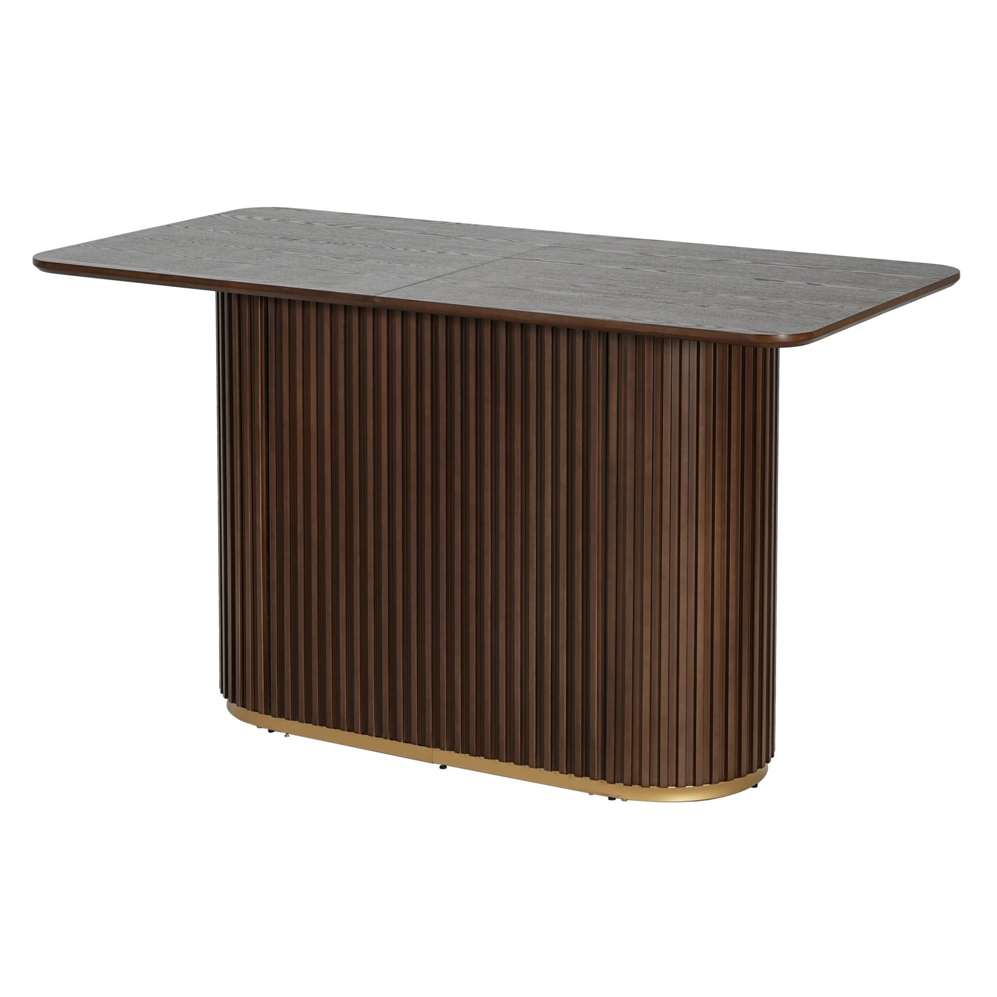 63.00'L Counter Table - Walnut - 1st Choice Furniture Direct