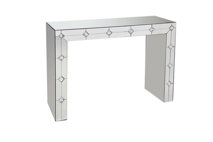 Hessa Mirrored & Faux Rhinestone Console Table (Assembled)