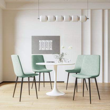 1st Choice Modern Round Kitchen Dining Table Set with 4 Dining Chairs