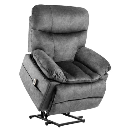 1st Choice 39.4" Wide Oversize Big Man Modern Velvet Power Lift Assist Recliner