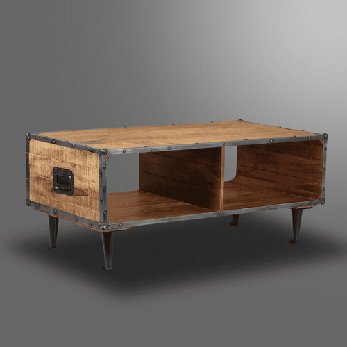 1st Choice Rustic Solid Wood Coffee Table Mango Wood with Distressed Finish