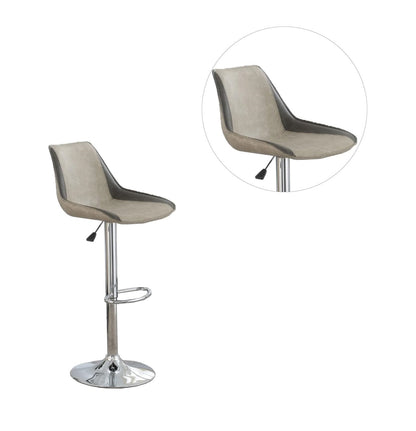 1st Choice Luxurious Adjustable Bar Stools in Light Grey | Contemporary & Modern