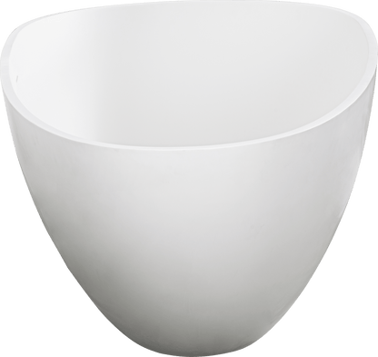 67' Freestanding Solid Surface Bathtub, Luxury Engineered Stone Resin Freestanding Soaking Bathtub with Overflow and Pop - up Drain for Contemporary Bathroom, Matte White 24S02 - 67MW - 1st Choice Furniture Direct