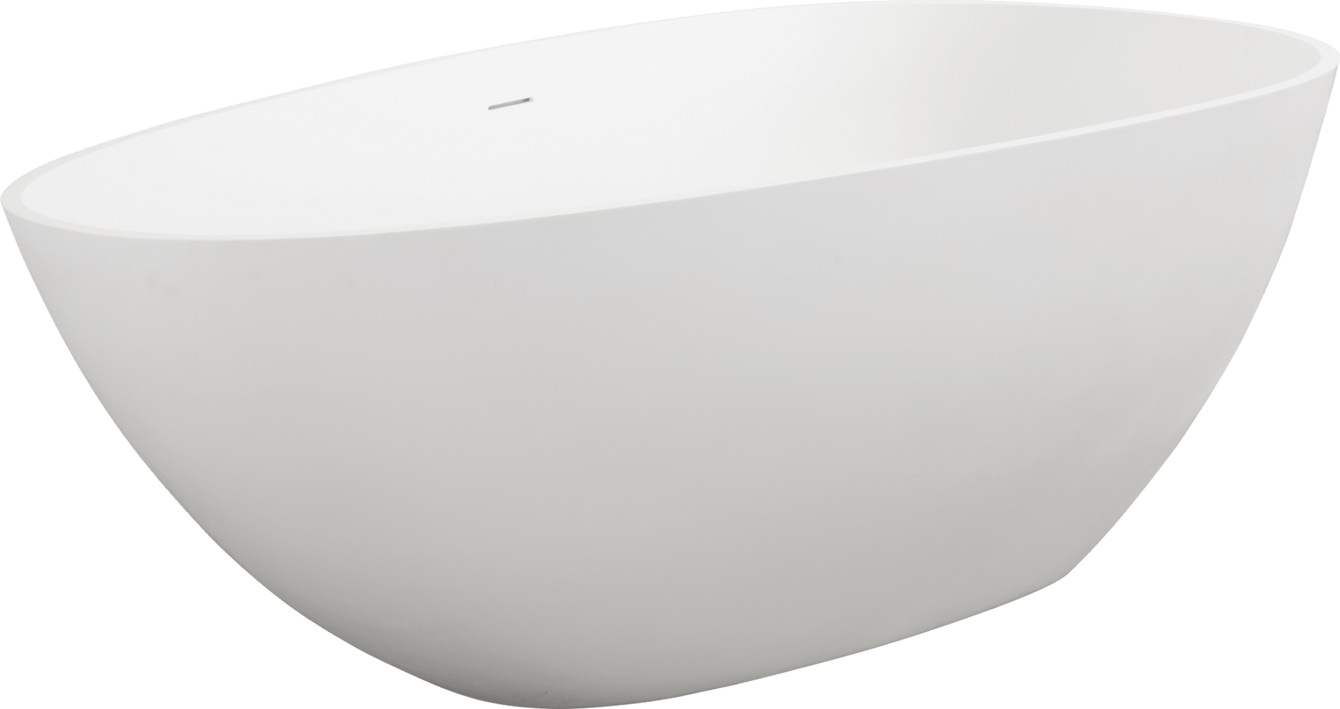 67' Freestanding Solid Surface Bathtub, Luxury Engineered Stone Resin Freestanding Soaking Bathtub with Overflow and Pop - up Drain for Contemporary Bathroom, Matte White 24S02 - 67MW - 1st Choice Furniture Direct