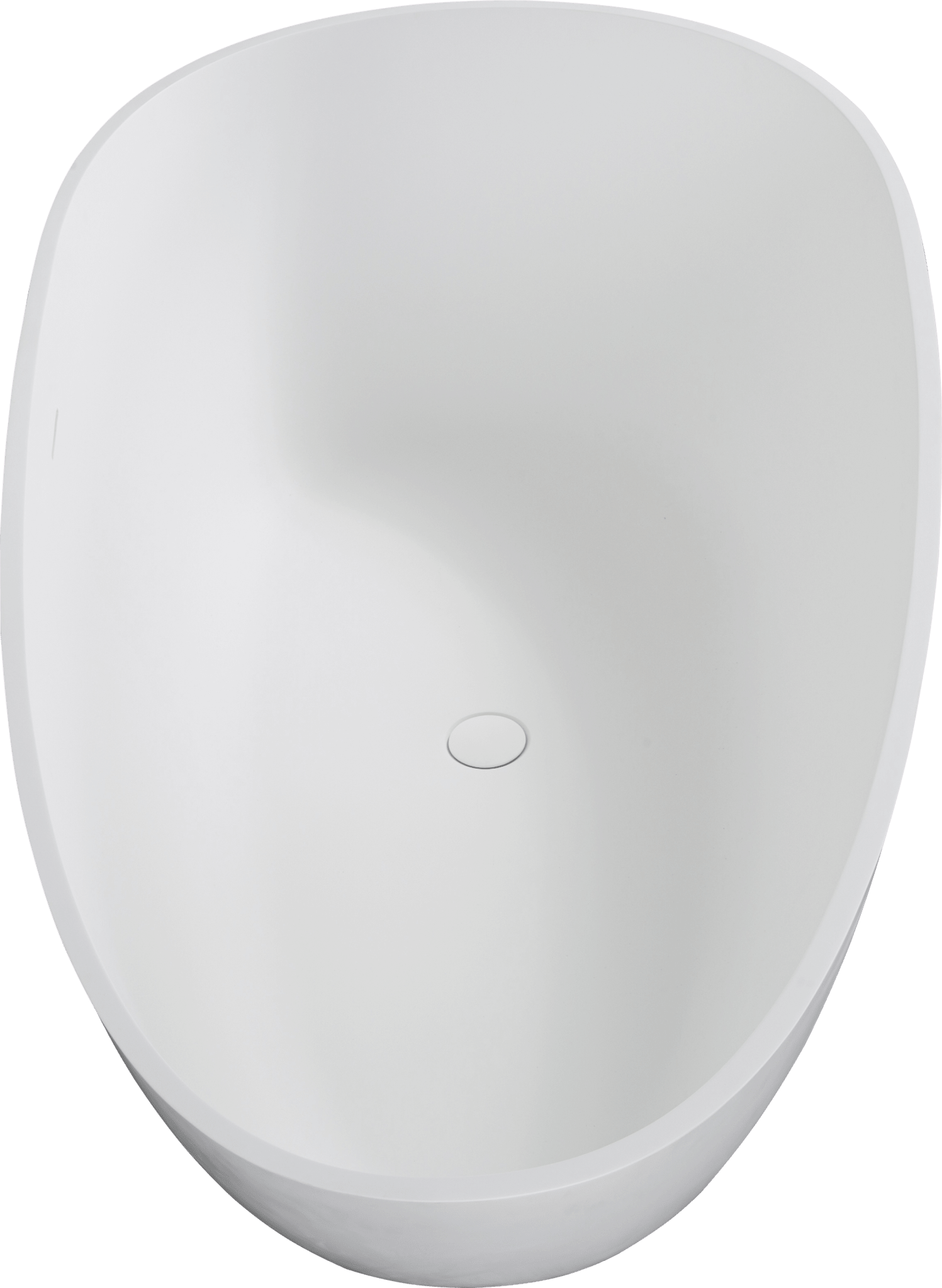67' Freestanding Solid Surface Bathtub, Luxury Engineered Stone Resin Freestanding Soaking Bathtub with Overflow and Pop - up Drain for Contemporary Bathroom, Matte White 24S02 - 67MW - 1st Choice Furniture Direct