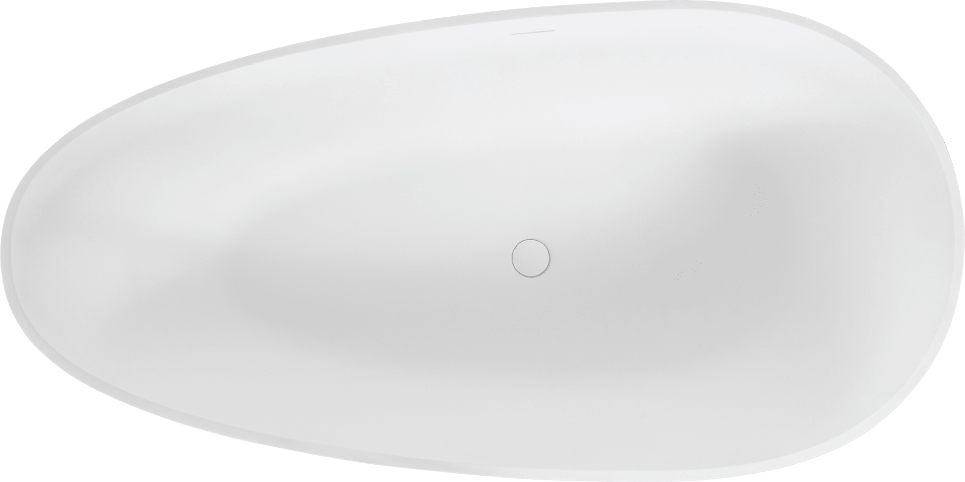 67' Freestanding Solid Surface Bathtub, Luxury Engineered Stone Resin Freestanding Soaking Bathtub with Overflow and Pop - up Drain for Contemporary Bathroom, Matte White 24S02 - 67MW - 1st Choice Furniture Direct