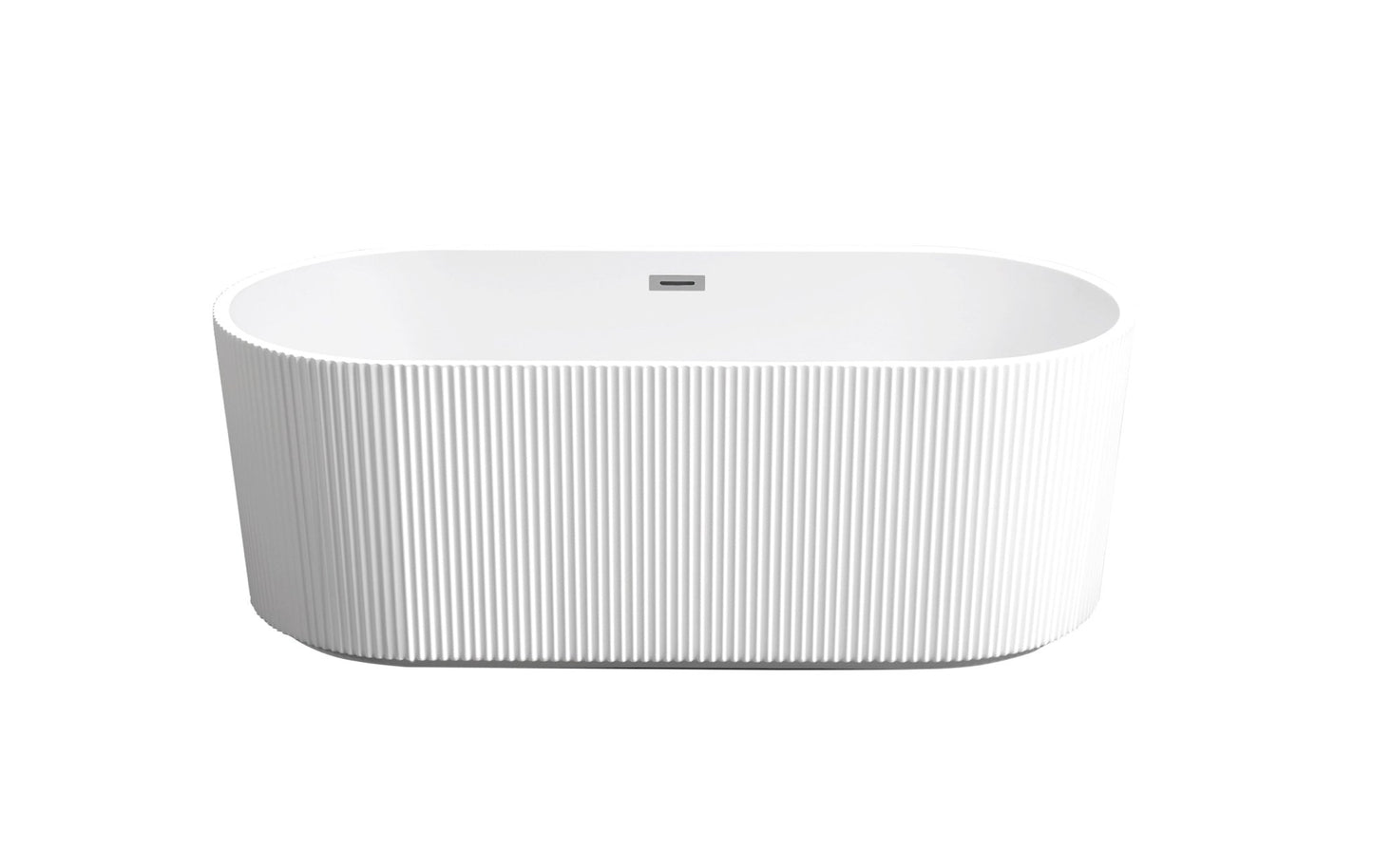 67' Linear Acrylic Freestanding Bathtub,Stand Alone Soaker Tub, Glossy White Acrylic, Toe - tap Chrome Drain, cUPC Certified - 1st Choice Furniture Direct