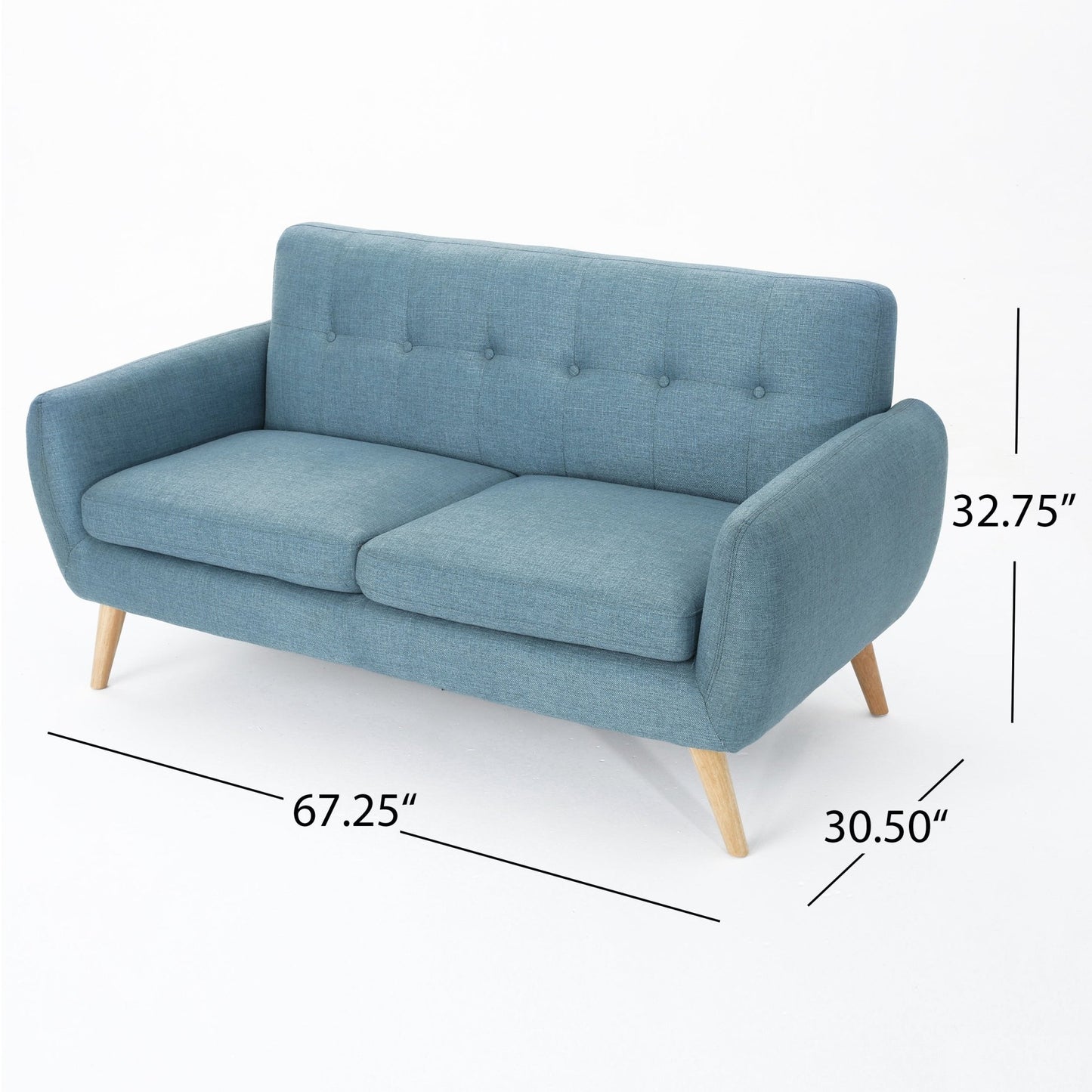 67.25' Button Tufted Loveseat - 1st Choice Furniture Direct