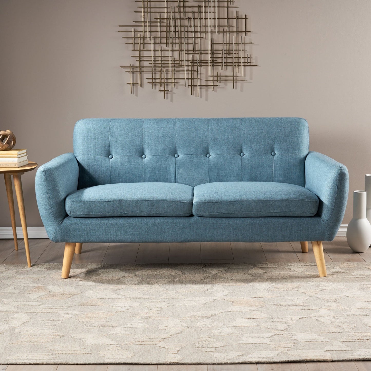 67.25' Button Tufted Loveseat - 1st Choice Furniture Direct
