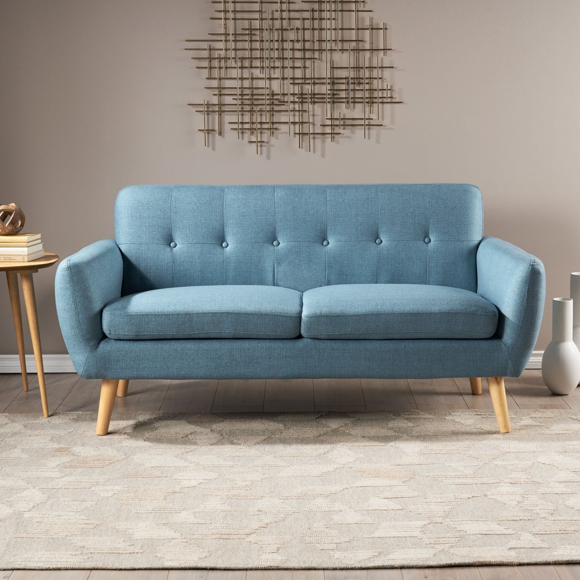 67.25' Button Tufted Loveseat - 1st Choice Furniture Direct
