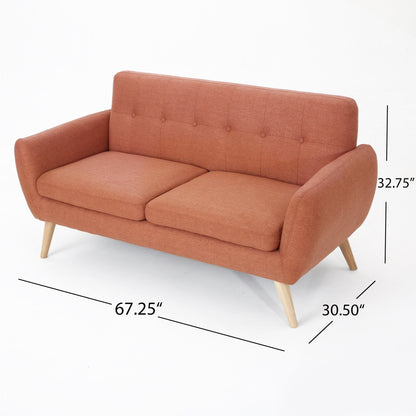 67.25' Button Tufted Loveseat - 1st Choice Furniture Direct