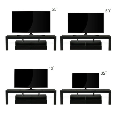 1st Choice Living Room Furniture TV Stand Cabinet with 2 Drawers in Black