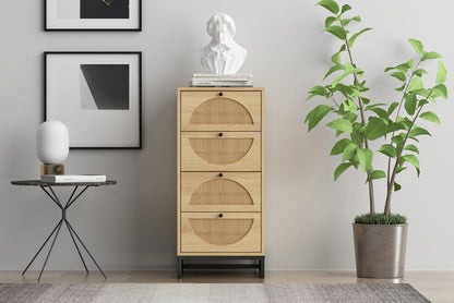 1st Choice Diversified Storage Natural Rattan Cabinet with 4 Drawers