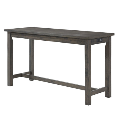 1st Choice Modern Gray Dining Set with USB Ports - Elevate Your Dining Space