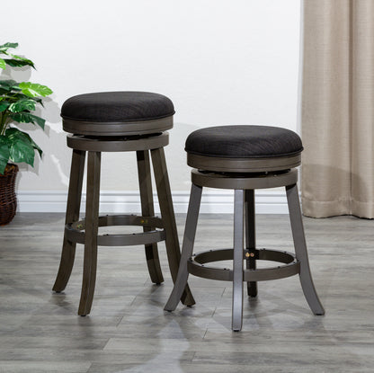 1st Choice 30" Backless Swivel Weathered Gray Bar Stool