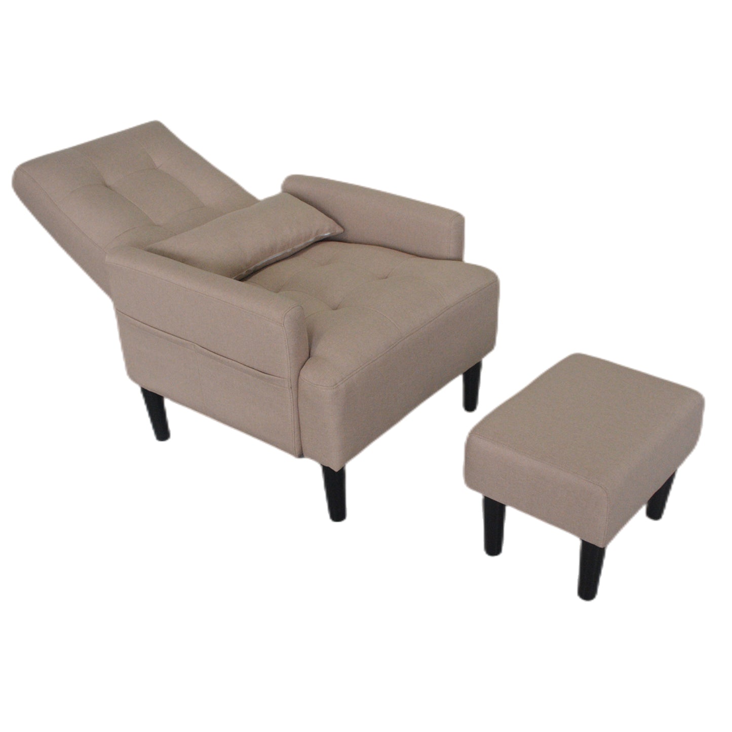 1st Choice Redde Boo Brown Living Room Sofa Single Chair and Ottoman