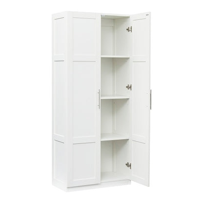 1st Choice High Wardrobe and Kitchen Cabinet with 2 Doors in White