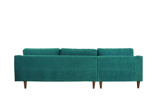 1st Choice Contemporary Luxurious Laf Sectional in Turquoise