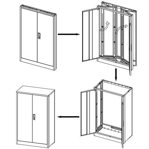 1st Choice Metal Storage Cabinet with Locking Doors and Adjustable Shelf