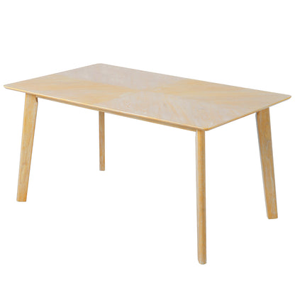 6PCs Dining Room Table Set, Rustic Farmhouse Dining Room Rectangular Table with 4 Upholstered Chairs and Bench, Solid Wood Kitchen Dining Table Set for 6 Persons - 1st Choice Furniture Direct