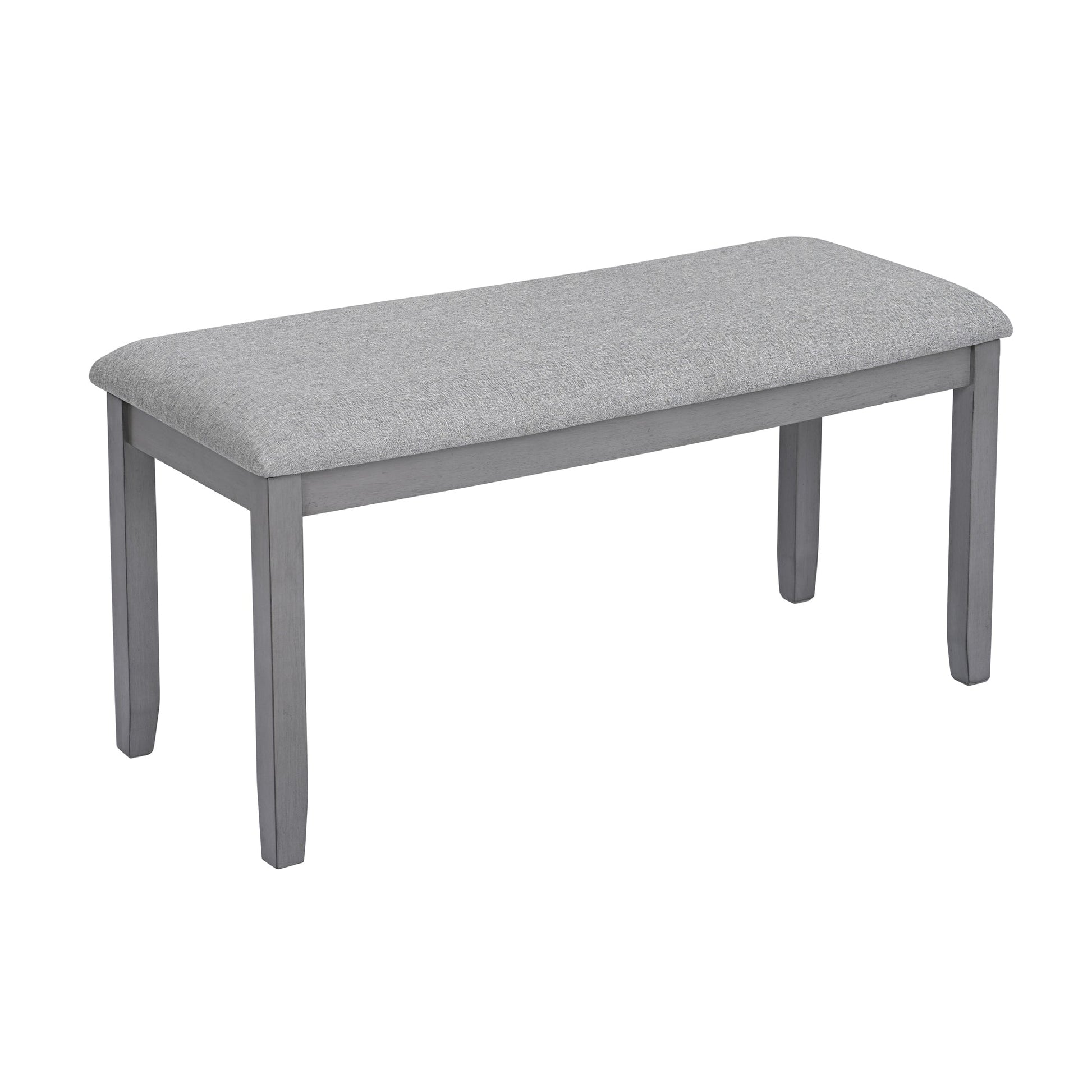 6PCs Kitchen Dining Set, Rectangular Wooden Dining Table with 4 Upholstered Chairs and a Bench, Dining Table Set for 6 People, Living Room, Home Bar and Kitchen, Gray - 1st Choice Furniture Direct