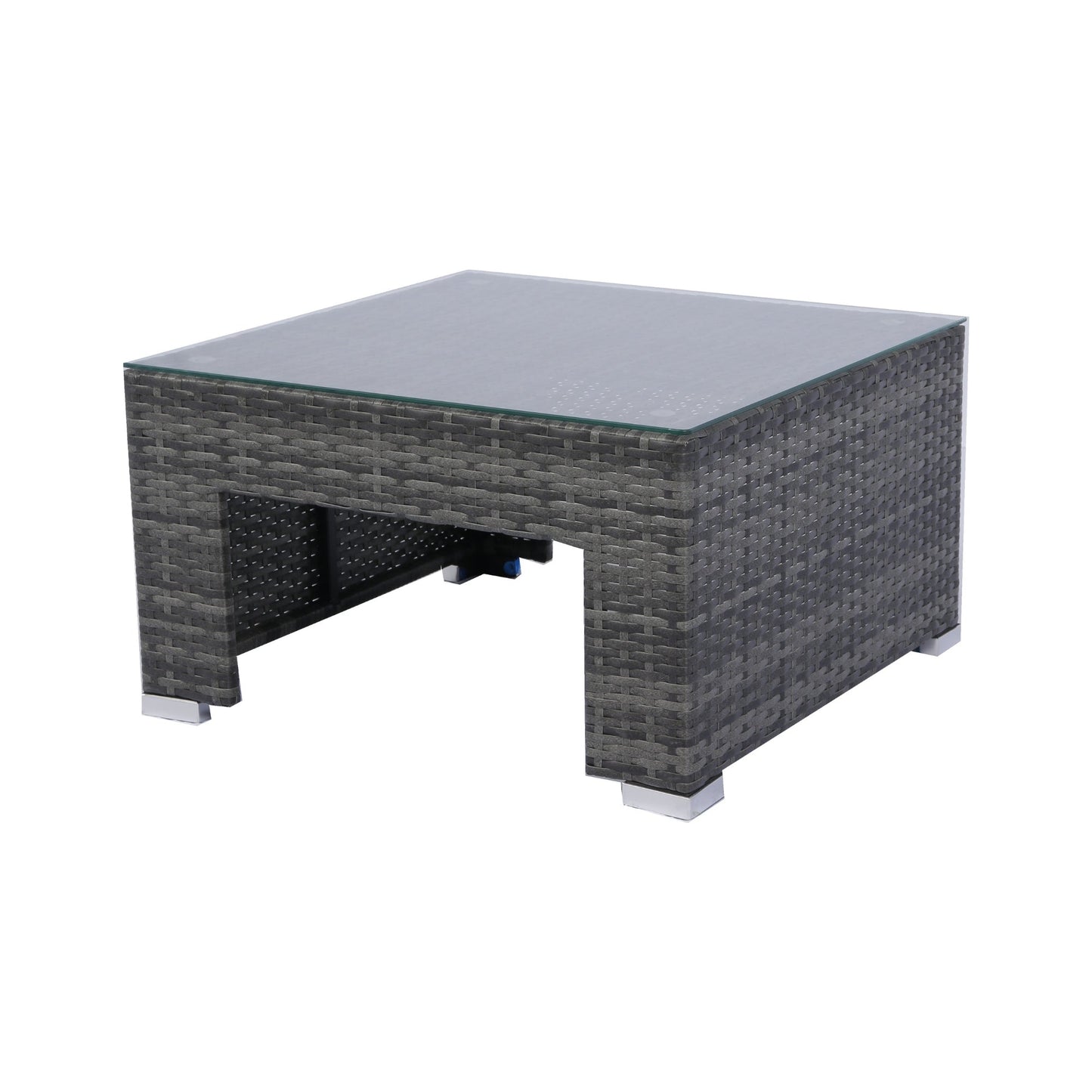 7 - Piece Patio Furniture Set w/Retractable Canopy Wicker Rattan Sectional Sofa Set Patio Furniture with Washable Cushions for Lawn, Garden, Backyard, Poolside Grey wicker + Black Cushion - 1st Choice Furniture Direct