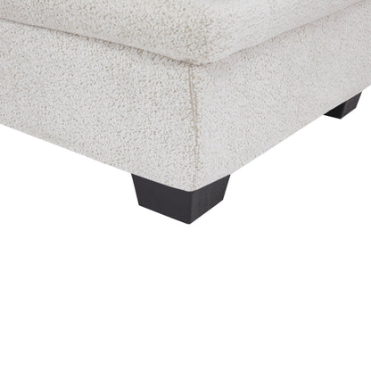 7 - Piece Reversible Modular Corner Sectional - Beige(two corner chairs, three armless chairs, and two ottomans) - 1st Choice Furniture Direct
