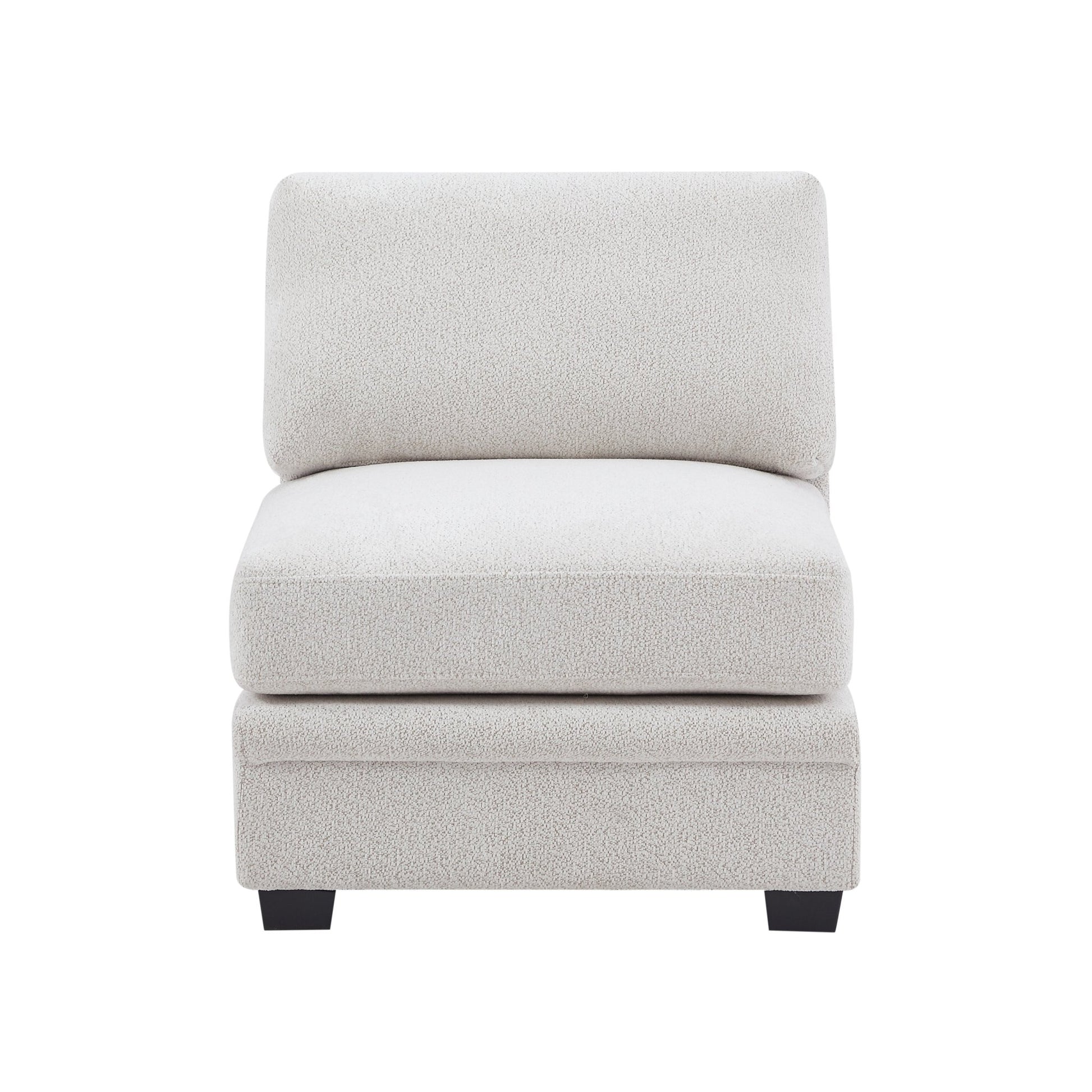 7 - Piece Reversible Modular Corner Sectional - Beige(two corner chairs, three armless chairs, and two ottomans) - 1st Choice Furniture Direct