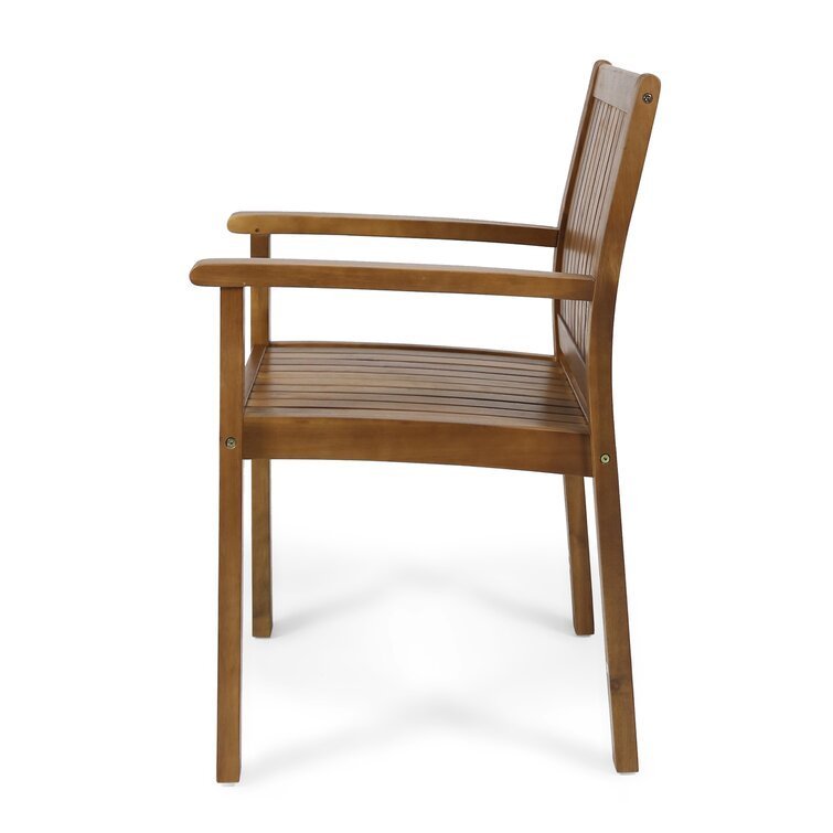 7 Pieces Acacia Wood Outdoor Dining Set s,Modern 6 Chairs 1 Large Table,Dining Furniture Set for Lawn, Backyard, Garden Deck,Poolside,Teak - 1st Choice Furniture Direct