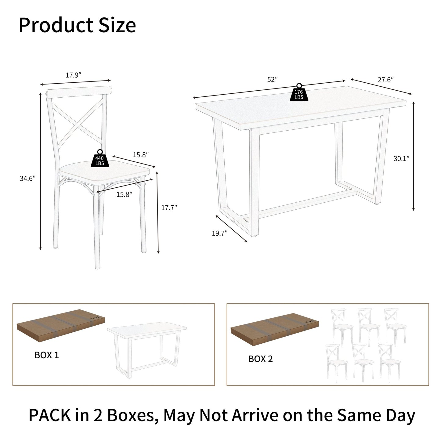 7 Pieces Dining Set 7-Piece Kitchen Table Set Perfect for Kitchen, Breakfast Nook, Living Room Occasions - 1st Choice Furniture Direct