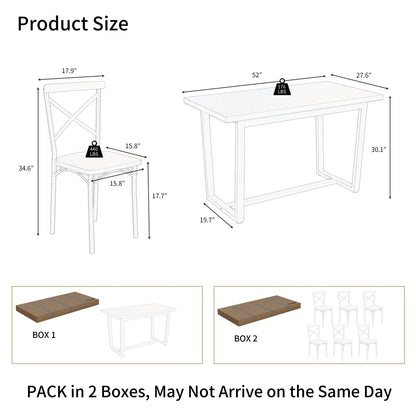 7 Pieces Dining Set 7-Piece Kitchen Table Set Perfect for Kitchen, Breakfast Nook, Living Room Occasions - 1st Choice Furniture Direct