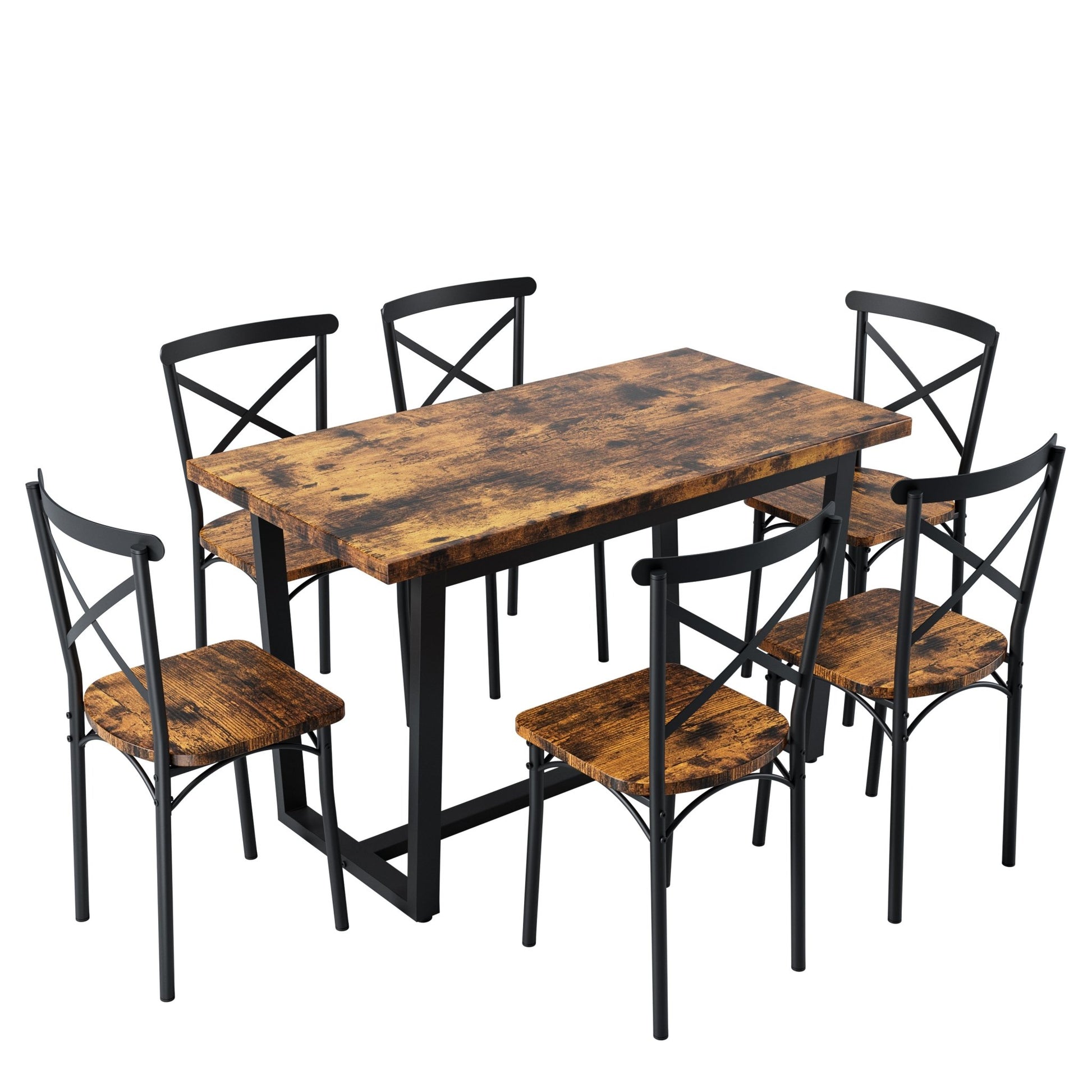 7 Pieces Dining Set 7-Piece Kitchen Table Set Perfect for Kitchen, Breakfast Nook, Living Room Occasions - 1st Choice Furniture Direct