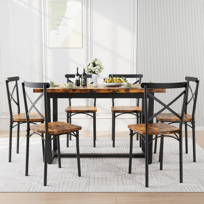 7 Pieces Dining Set 7-Piece Kitchen Table Set Perfect for Kitchen, Breakfast Nook, Living Room Occasions - 1st Choice Furniture Direct