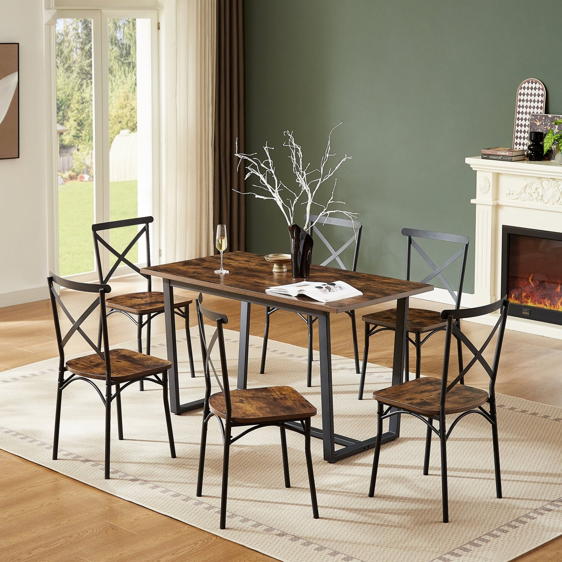 7 Pieces Dining Set 7-Piece Kitchen Table Set Perfect for Kitchen, Breakfast Nook, Living Room Occasions - 1st Choice Furniture Direct