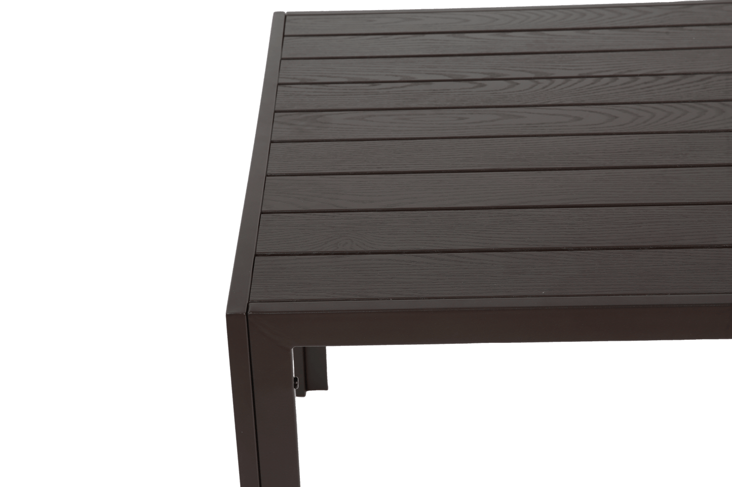 7 Pieces Patio Dining Set, Outdoor Furniture Table and 6 Textilene Chairs, Outdoor Furniture with Rectangular Table and 6 Stackable Chairs Family Conversation Set for Garden Backyard Deck - Brown - 1st Choice Furniture Direct