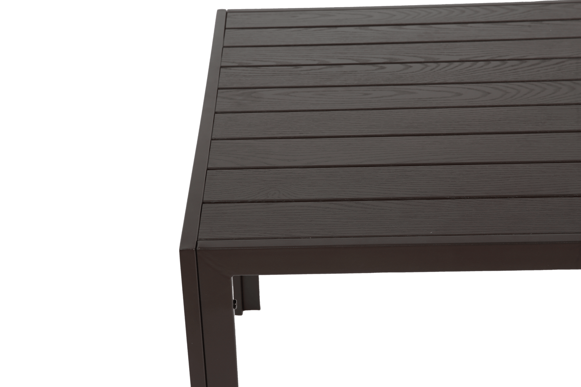 7 Pieces Patio Dining Set, Outdoor Furniture Table and 6 Textilene Chairs, Outdoor Furniture with Rectangular Table and 6 Stackable Chairs Family Conversation Set for Garden Backyard Deck - Brown - 1st Choice Furniture Direct