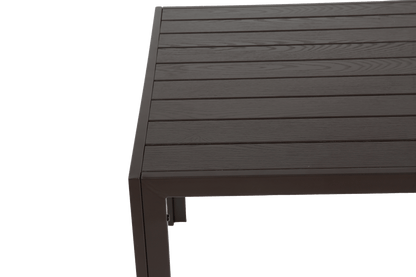 7 Pieces Patio Dining Set, Outdoor Furniture Table and 6 Textilene Chairs, Outdoor Furniture with Rectangular Table and 6 Stackable Chairs Family Conversation Set for Garden Backyard Deck - Brown - 1st Choice Furniture Direct