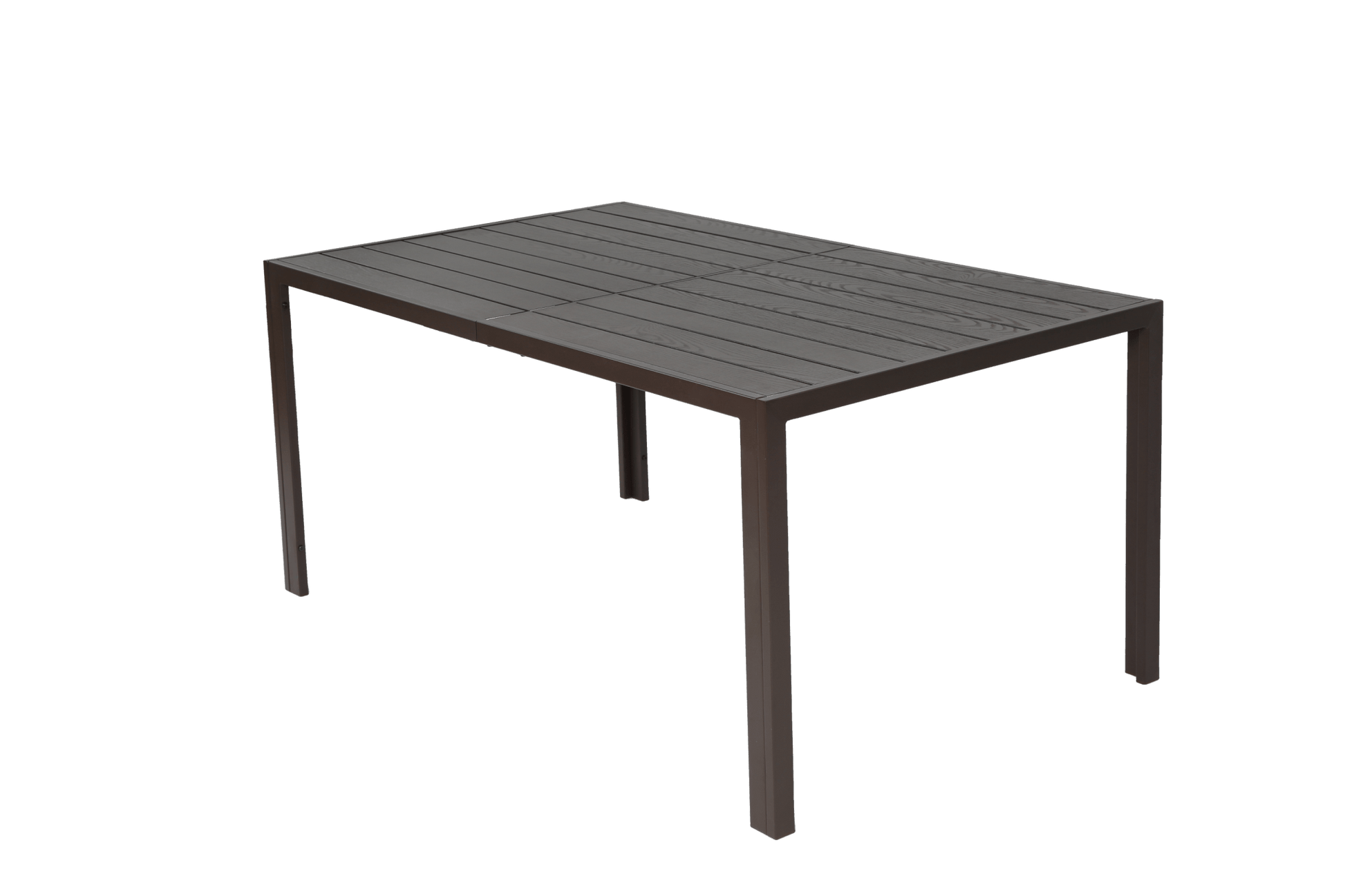 7 Pieces Patio Dining Set, Outdoor Furniture Table and 6 Textilene Chairs, Outdoor Furniture with Rectangular Table and 6 Stackable Chairs Family Conversation Set for Garden Backyard Deck - Brown - 1st Choice Furniture Direct