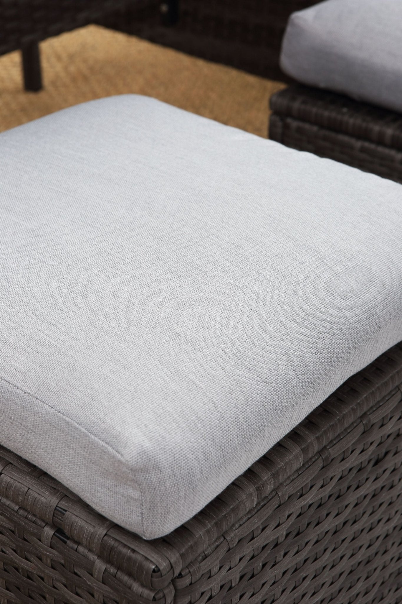 7 - Pieces PE Rattan Wicker Patio Dining Sectional Cusions Sofa Set with Grey cushions - 1st Choice Furniture Direct