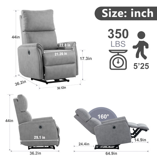 1st Choice Electric Power Recliner Chair Upholstered Foam Lounge Single Sofa