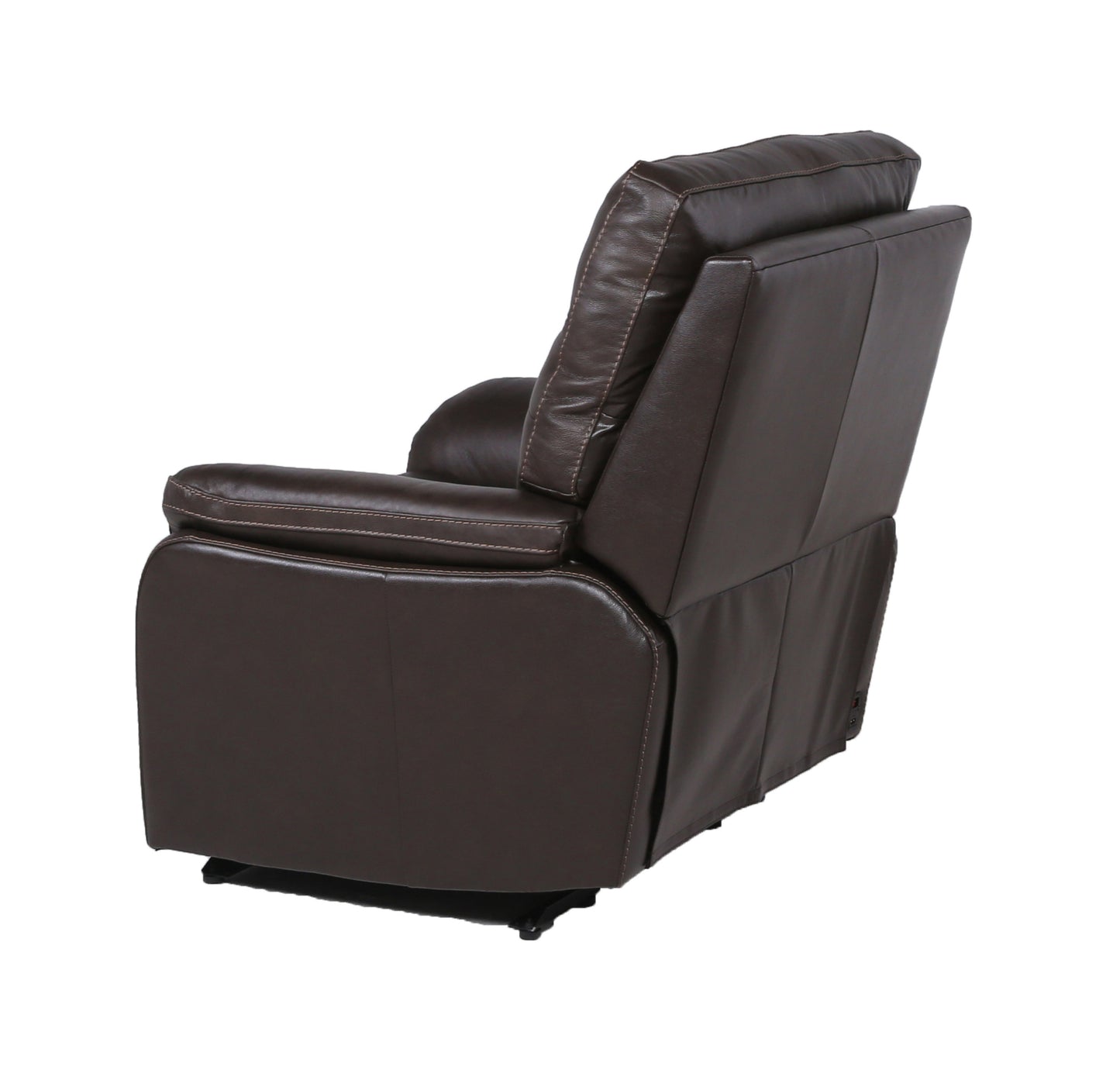 1st Choice Contemporary Top-Grain Leather Recliner Set Power Footrest