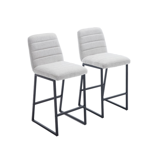 1st Choice Upholstered Kitchen Living Room Low Bar Stools - Set of 2