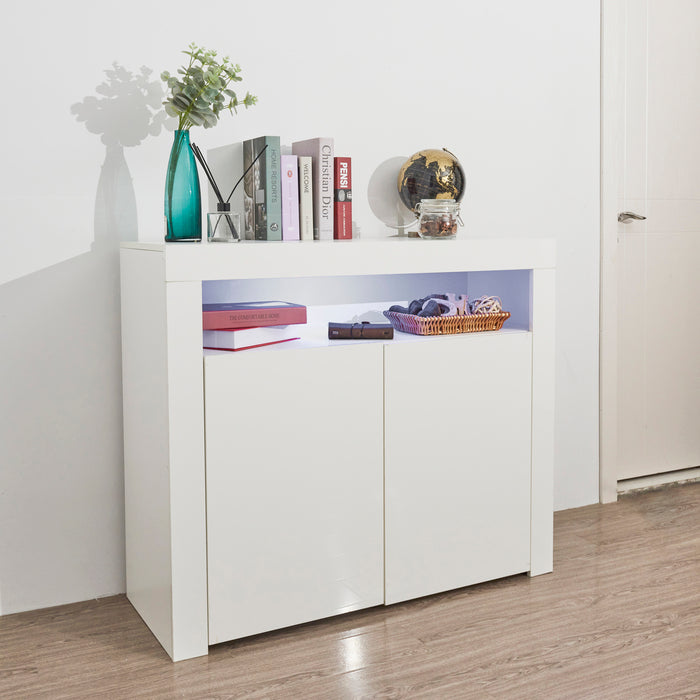 1st Choice Modern Sideboard Storage Cabinet in Black High Gloss