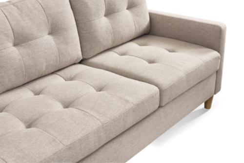 1st Choice L-Shape Sectional with Removable Cushions and Mobile Ottoman