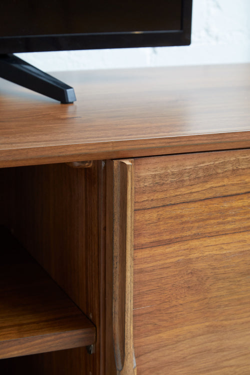 1st Choice Modern Media Cabinet with Two Sliding Doors & Adjustable Shelves